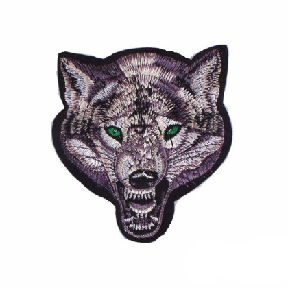 Antsiuvas medžiaginis Wolf; 10x9.5cm Antsiuvas medžiaginis Wolf; 10x9.5cm