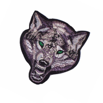 Antsiuvas medžiaginis Wolf; 10x9.5cm Antsiuvas medžiaginis Wolf; 10x9.5cm