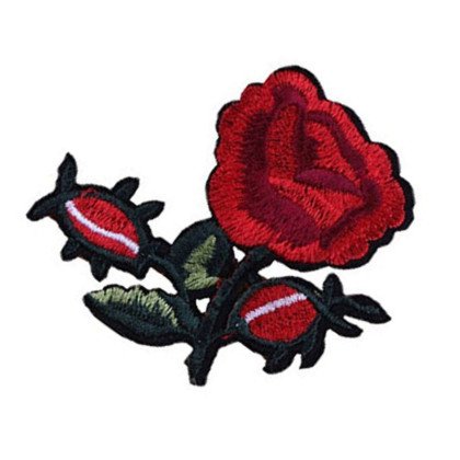 Antsiuvas medžiaginis Rožė 2; 7x8cm Antsiuvas medžiaginis Rožė 2; 7x8cm