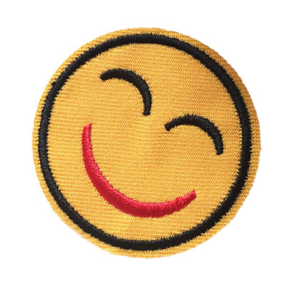 Antsiuvas medžiaginis Smile 01; 4.9cm Antsiuvas medžiaginis Smile 01; 4.9cm