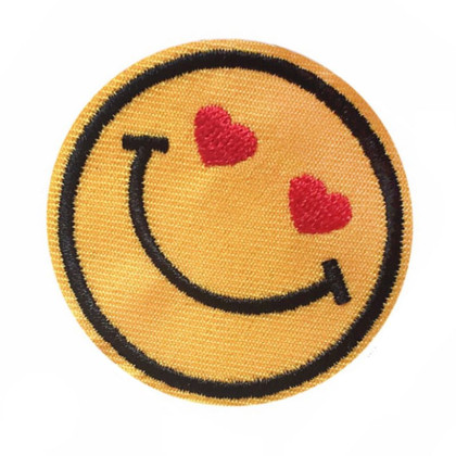 Antsiuvas medžiaginis Smile 02; 4.9cm Antsiuvas medžiaginis Smile 02; 4.9cm