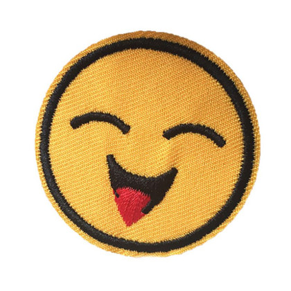 Antsiuvas medžiaginis Smile 10; 4.9cm Antsiuvas medžiaginis Smile 10; 4.9cm