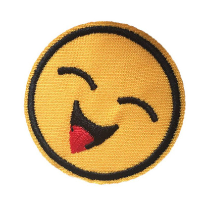 Antsiuvas medžiaginis Smile 10; 4.9cm Antsiuvas medžiaginis Smile 10; 4.9cm