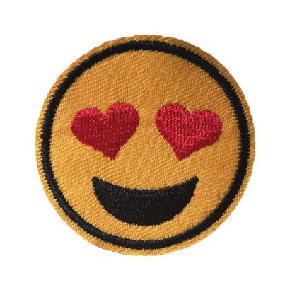 Antsiuvas medžiaginis Smile 15; 4.9cm Antsiuvas medžiaginis Smile 15; 4.9cm