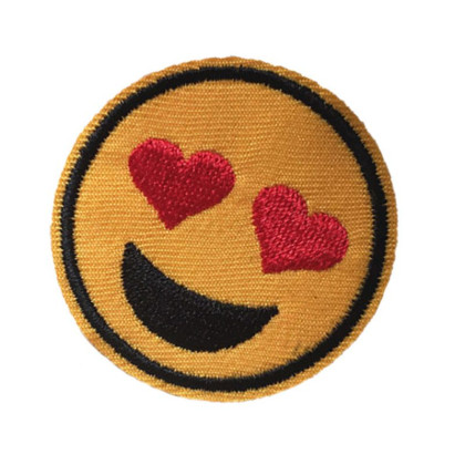 Antsiuvas medžiaginis Smile 15; 4.9cm Antsiuvas medžiaginis Smile 15; 4.9cm