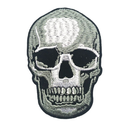 Antsiuvas medžiaginis Old Skull; 7x10cm Antsiuvas medžiaginis Old Skull; 7x10cm
