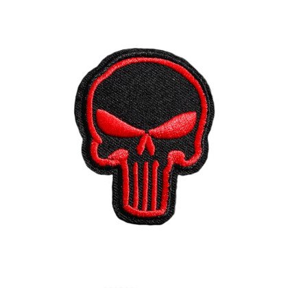 Antsiuvas medžiaginis Red Skull; 6.2x5cm Antsiuvas medžiaginis Red Skull; 6.2x5cm