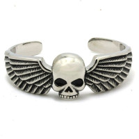 Apyrankė Skull Wings Silver; universalaus dydžio