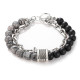 Apyrankė Stone Chain Dark Grey Black; 20cm
