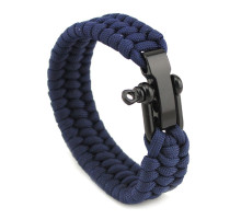 Apyrankė pintos virvės Paracord Blue; 21-23cm