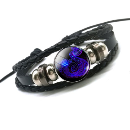 Apyrankė zodiako ženklas Vandenis Aquarius Glow; universalaus dydžio