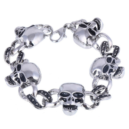 Apyrankė Five Skulls; 18cm Apyrankė Five Skulls; 18cm