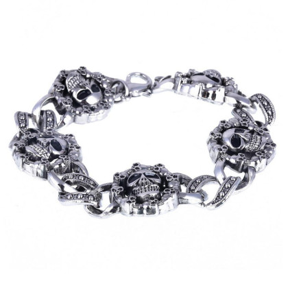 Apyrankė Five Skulls Plus; 19cm Apyrankė Five Skulls Plus; 19cm