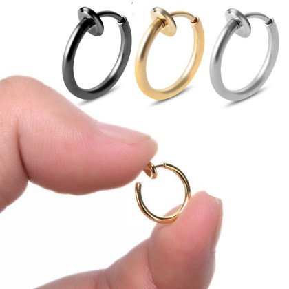 Netikras auskaras į nosį arba lūpą Fake Ring, aukso, sidabro, juodos spalvos; 1vnt Netikras auskaras į nosį arba lūpą Fake Ring, aukso, sidabro, juodos spalvos; 1vnt
