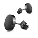 Auskarai Moon Black 2vnt; 6mm, 10mm