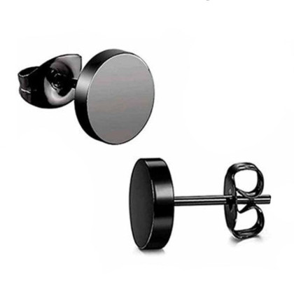Auskarai Moon Black 2vnt; 6mm, 10mm Auskarai Moon Black 2vnt; 6mm, 10mm