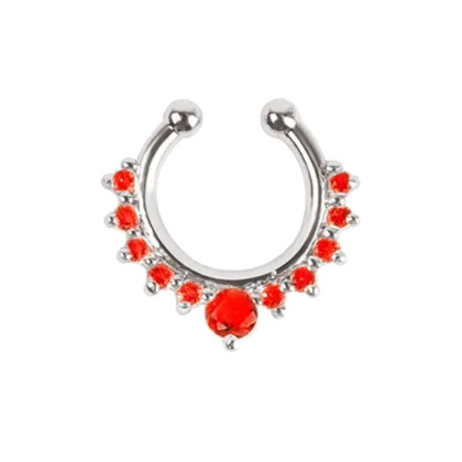 Auskaras į nosį Gangas Silver Red; 1vnt Auskaras į nosį Gangas Silver Red; 1vnt