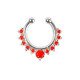 Auskaras į nosį Gangas Silver Red; 1vnt