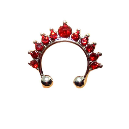 Auskaras į nosį Gangas Silver Red; 1vnt Auskaras į nosį Gangas Silver Red; 1vnt