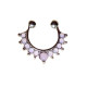 Auskaras į nosį Gangas Silver Pink; 1vnt