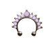 Auskaras į nosį Gangas Silver Pink; 1vnt