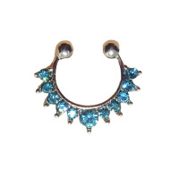 Auskaras į nosį Gangas Silver SkyBlue; 1vnt