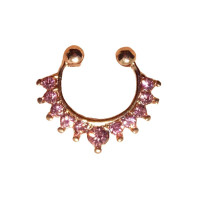 Auskaras į nosį Gangas Gold Pink; 1vnt
