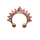 Auskaras į nosį Gangas Gold Pink; 1vnt