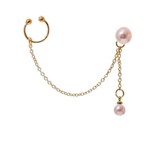 Auskaras Romantic Pearl Gold; 1vnt