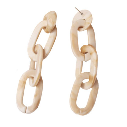 Auskarai Chain Beige; 2vnt Auskarai Chain Beige; 2vnt