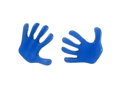 Auskarai Hands Punk Blue; 2vnt