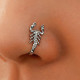Netikras auskaras į nosį Clip Scorpio Silver; 1vnt