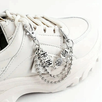 Avalynės pakabukas Chain Crystal Skulls sidabro spalvos; 14/16/18cm Avalynės pakabukas Chain Crystal Skulls sidabro spalvos; 14/16/18cm