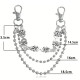 Avalynės pakabukas Chain Crystal Skulls sidabro spalvos; 14/16/18cm