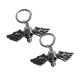 Avalynės pakabukai Pendant Flying Skull sidabro spalvos; 2vnt