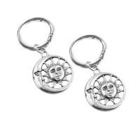 Avalynės pakabukai Pendant Moon & Sun sidabro spalvos; 2vnt