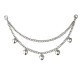 Avalynės pakabukas Chain Rebel Hearts sidabro spalvos; 27/32cm