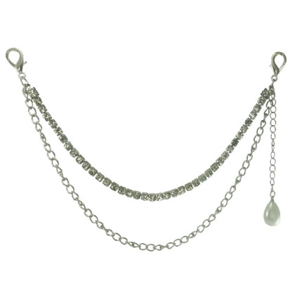 Avalynės pakabukas Chain Crystal Pearl sidabro spalvos; 25/32cm Avalynės pakabukas Chain Crystal Pearl sidabro spalvos; 25/32cm