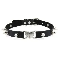 Kaklo juostelė Choker Spike Heart 386; 0.9cm