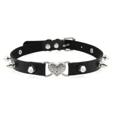 Kaklo juostelė Choker Spike Heart 386; 0.9cm