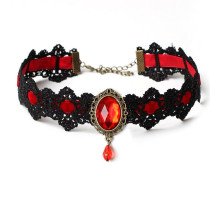 Kaklo juostelė Choker Red 728; 3cm