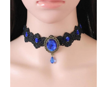 Kaklo juostelė Choker Blue 730; 3cm