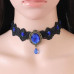 Kaklo juostelė Choker Blue 730; 3cm