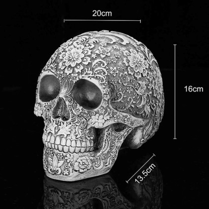 Dekoracija 3D kaukolė Calavera; 20x15x14cm Dekoracija 3D kaukolė Calavera; 20x15x14cm