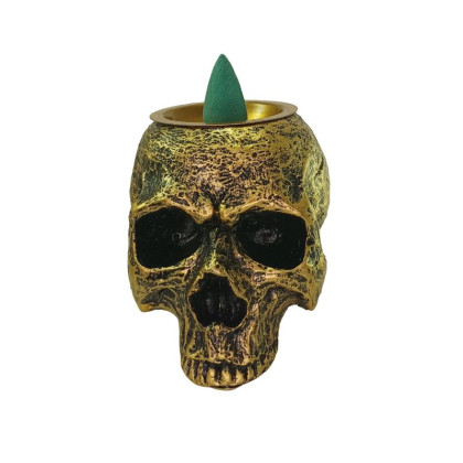 Smilkalinė dekoracija Waterfall Skull Gold; 6.5x7.8cm Smilkalinė dekoracija Waterfall Skull Gold; 6.5x7.8cm