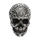 Dekoracija 3D kaukolė Calavera Medium Black; 14x12x10cm