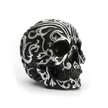 Dekoracija 3D kaukolė Calavera Medium Black; 14x12x10cm Dekoracija 3D kaukolė Calavera Medium Black; 14x12x10cm