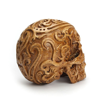 Dekoracija 3D kaukolė Calavera Medium Brown; 14x12x10cm Dekoracija 3D kaukolė Calavera Medium Brown; 14x12x10cm