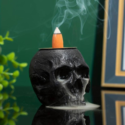Smilkalinė dekoracija Waterfall Skull Black; 6.5x7.8cm Smilkalinė dekoracija Waterfall Skull Black; 6.5x7.8cm