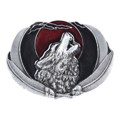 Sagtis diržui Wolf Red; 9.4x6.8cm Sagtis diržui Wolf Red; 9.4x6.8cm